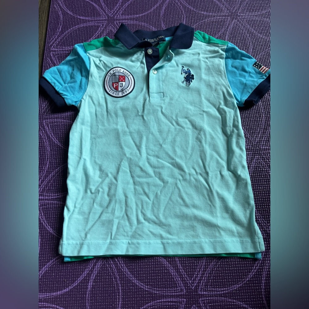 100% cotton Polo kids shortsleeved button down size s